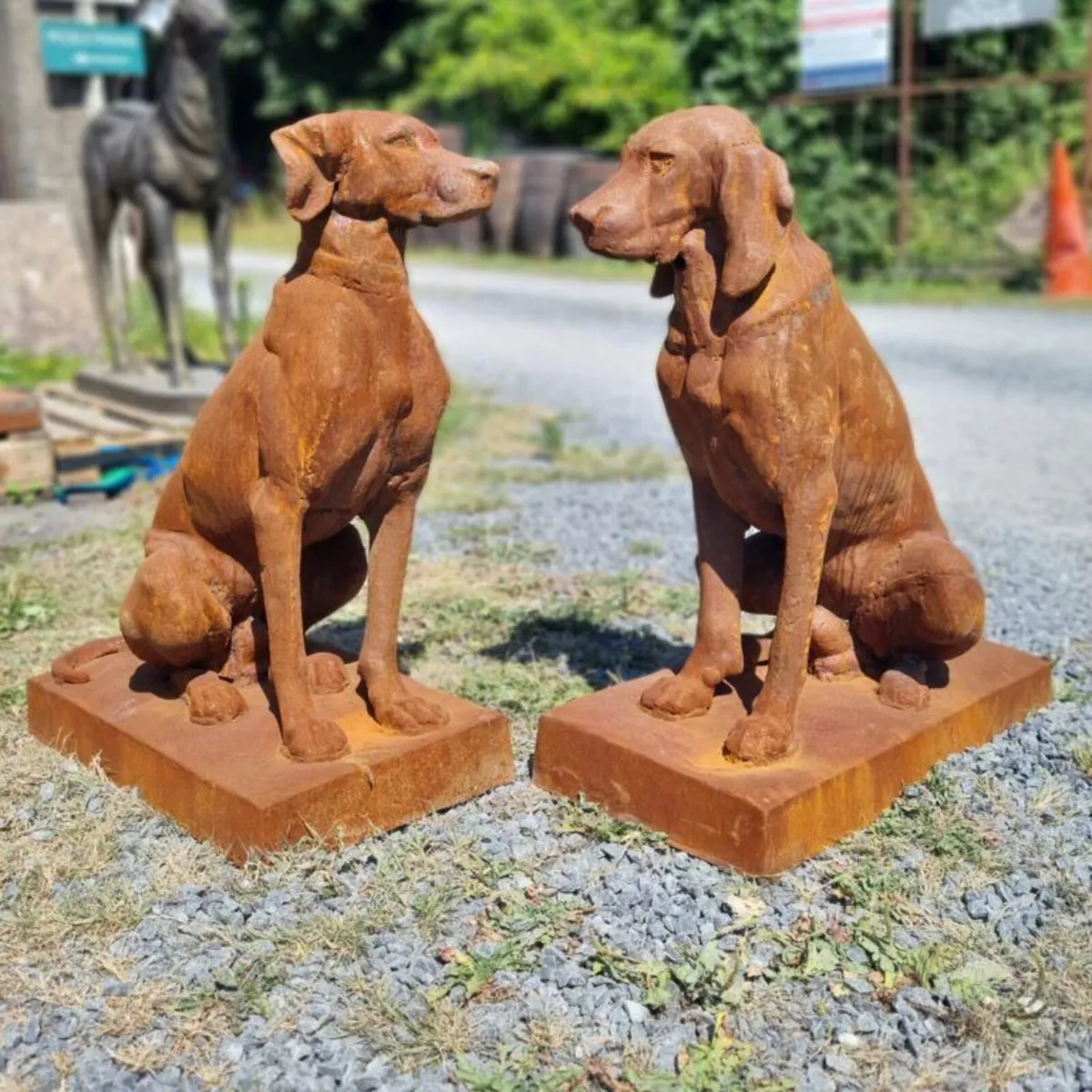 Rusty Gun Dogs Cast Iron Pair Medium CH R 1875 - Image 2