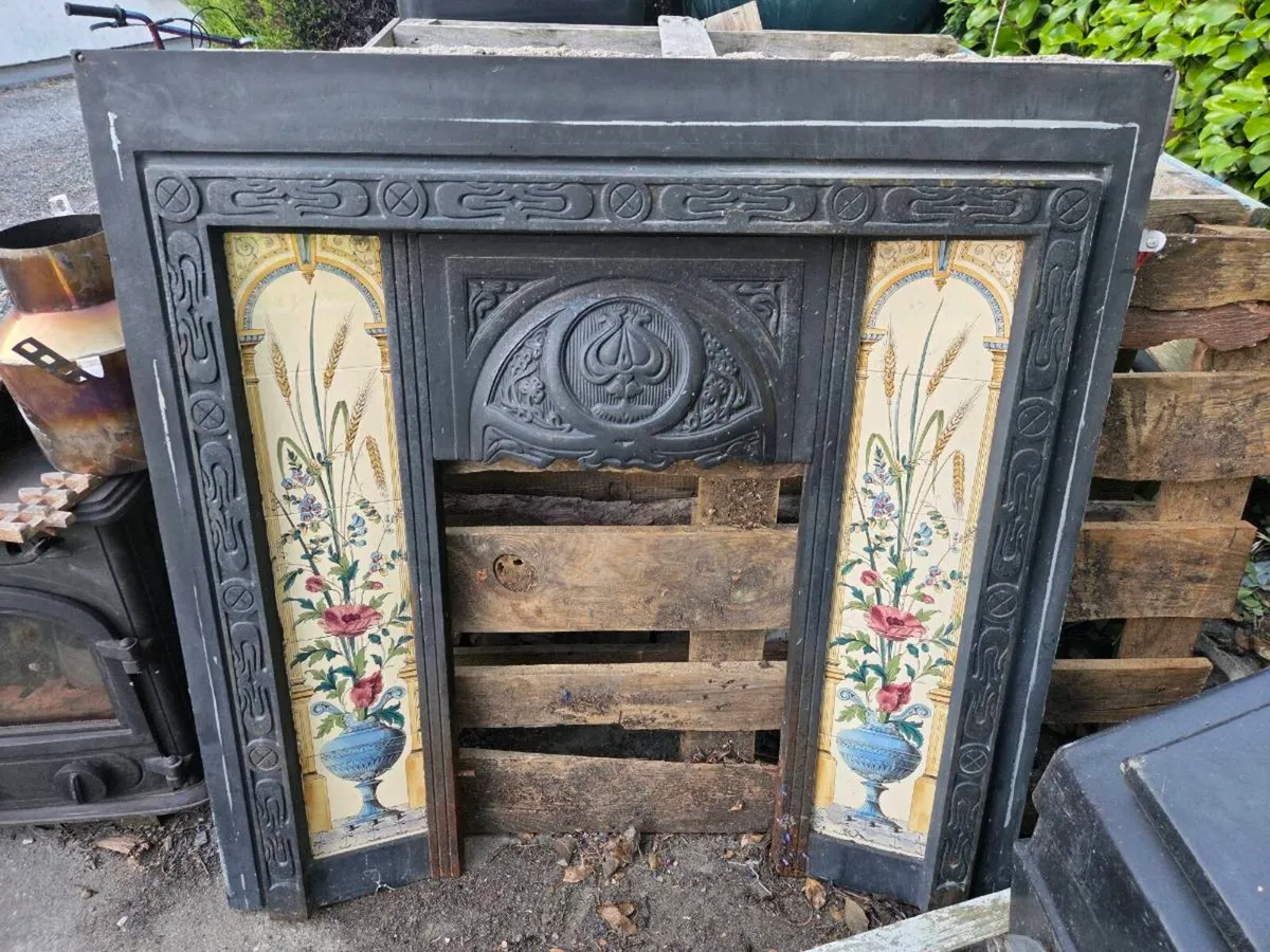 Tiled fire surround