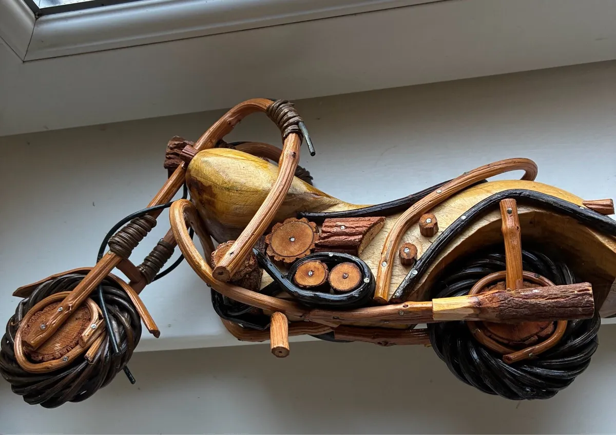 Handcrafted Harley Style Timber Motorcycle - Image 4