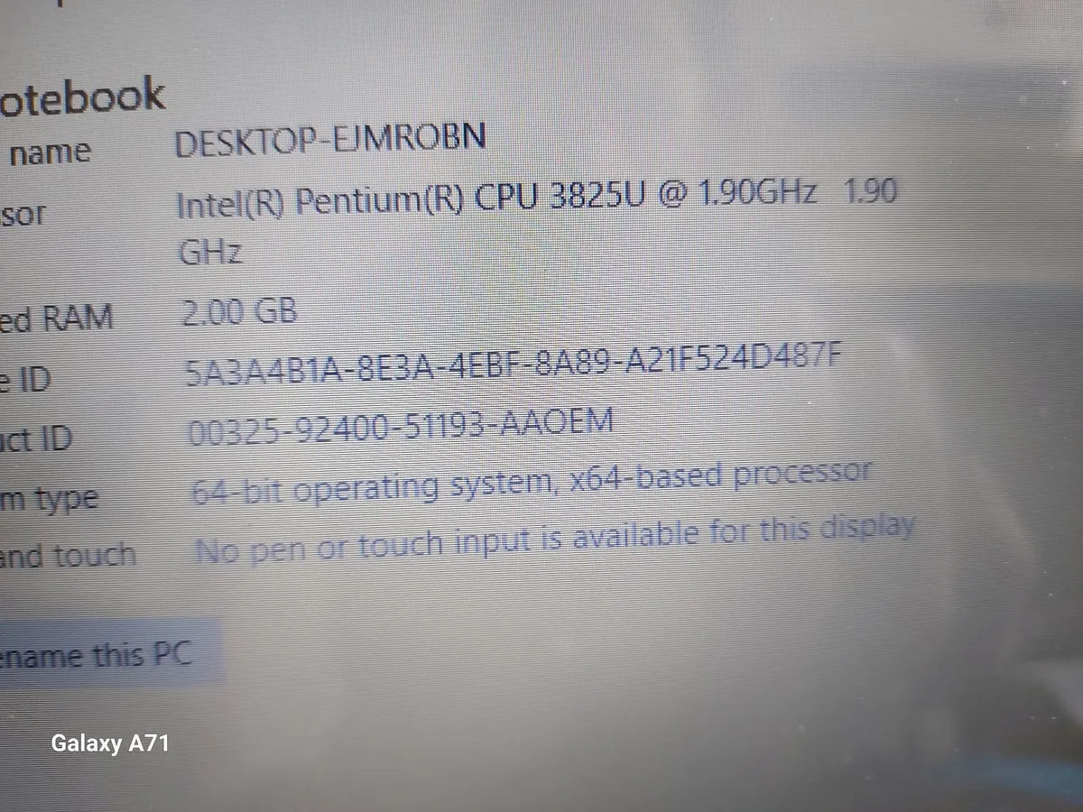 HP 14 inch Laptop, Silver, 2 GB Ram, 500GB HDD, Wi - Image 2