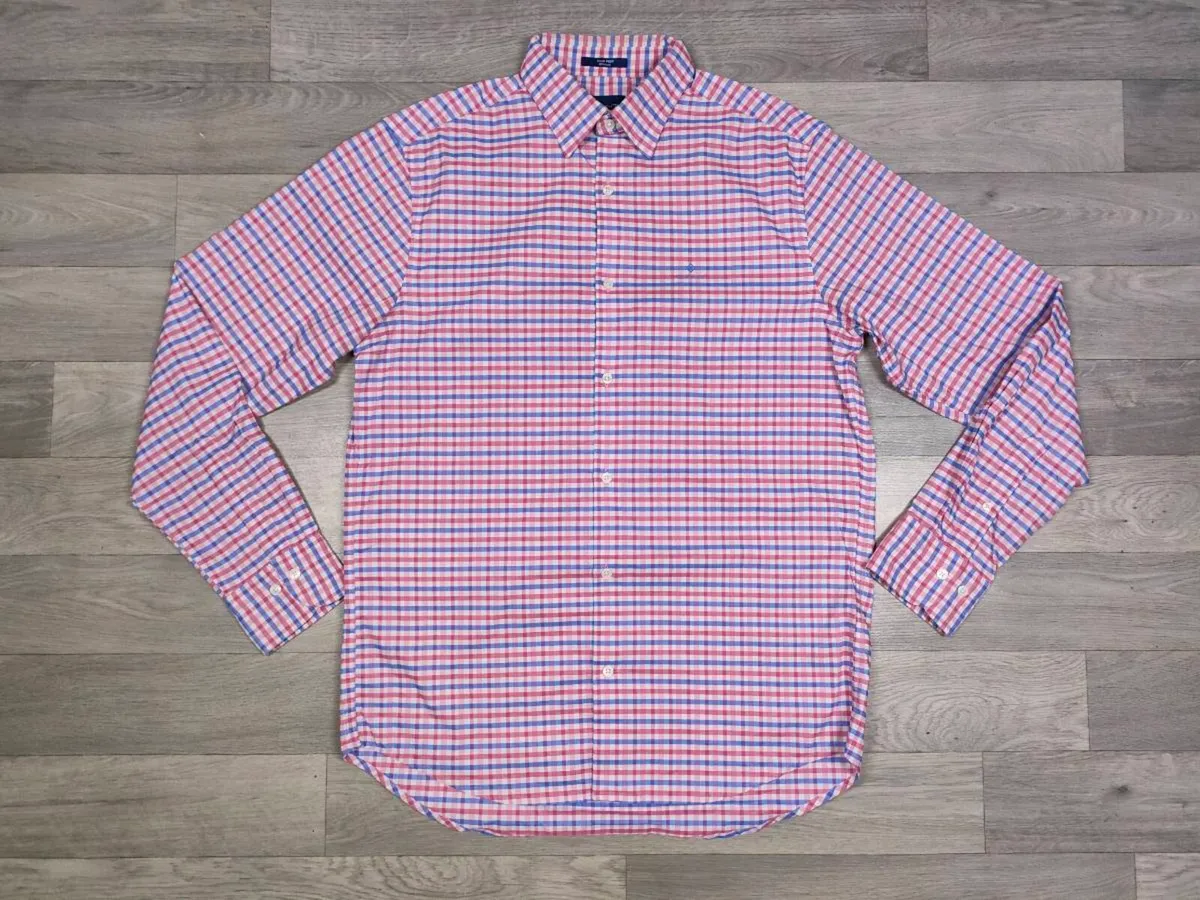 Gant Tech Prep Button Down Check Shirt Mens Medium - Image 1