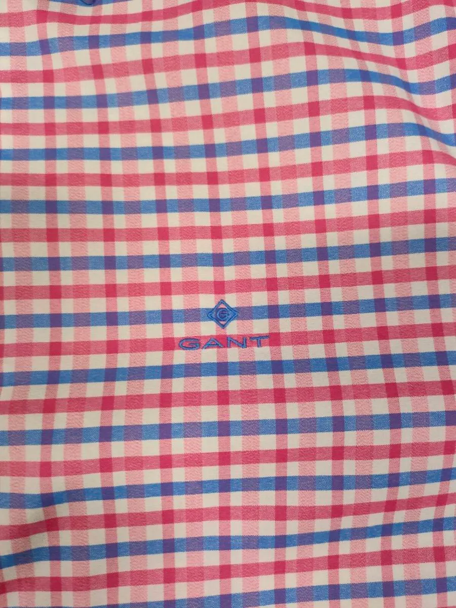 Gant Tech Prep Button Down Check Shirt Mens Medium - Image 2
