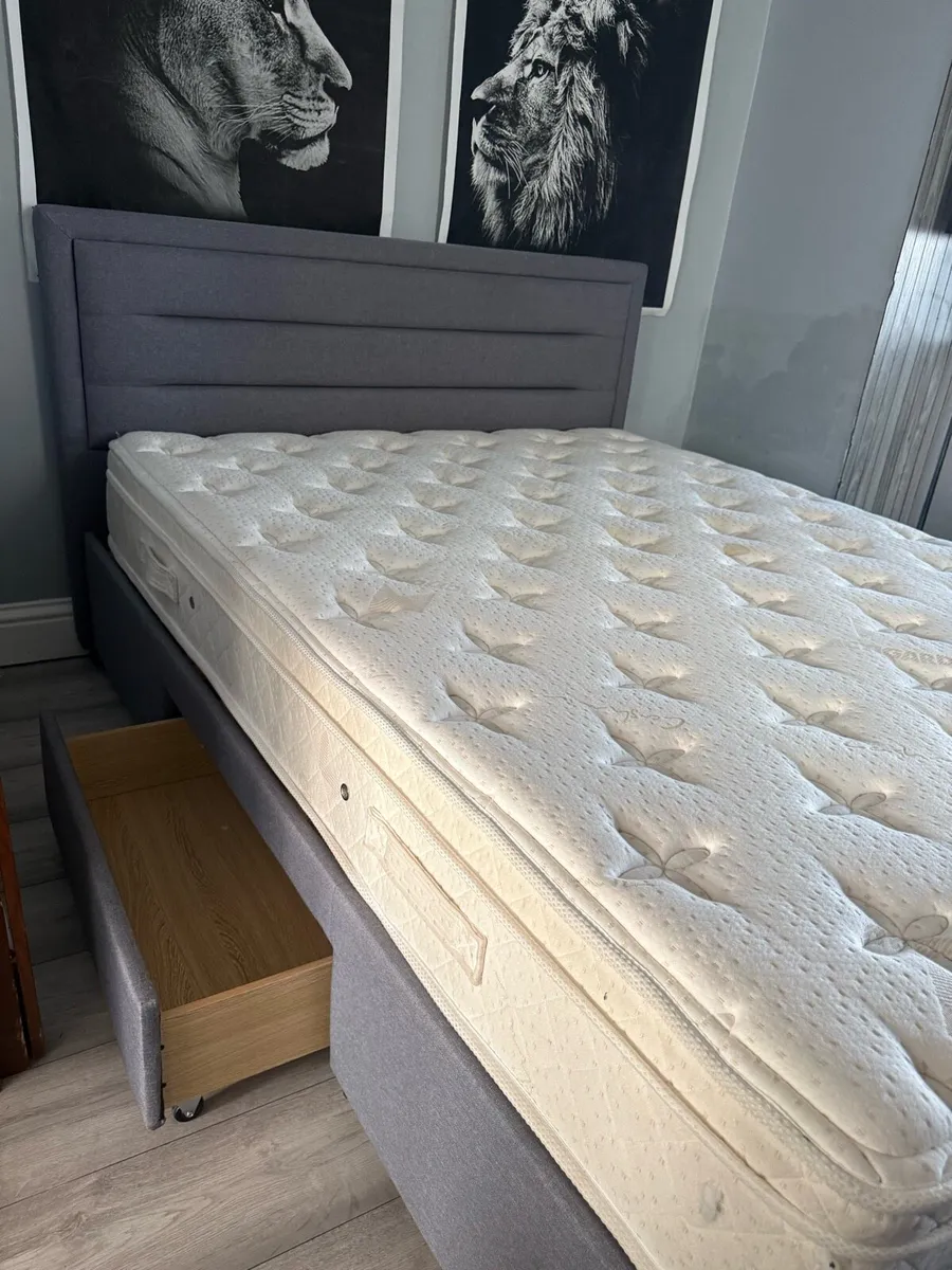 King size bed and mattress - Image 4