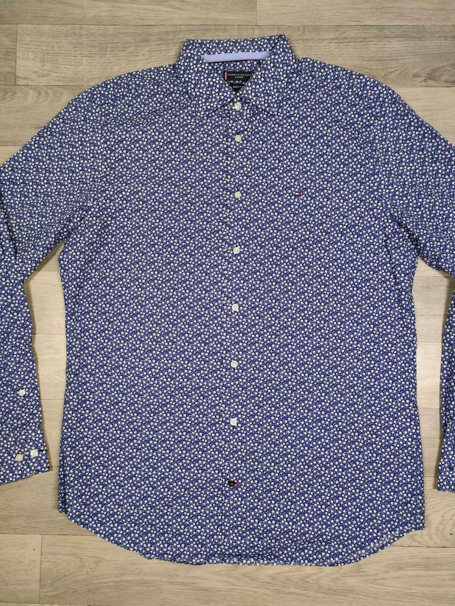 Tommy Hilfiger Floral Patterned Shirt Mens Large - Image 2