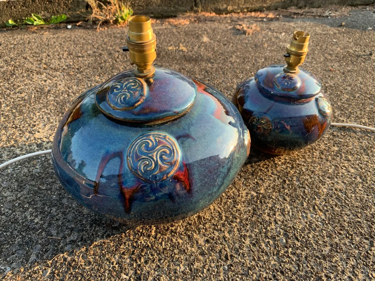 2 Colm De Ris Ceramic / Pottery Lamps - Image 1