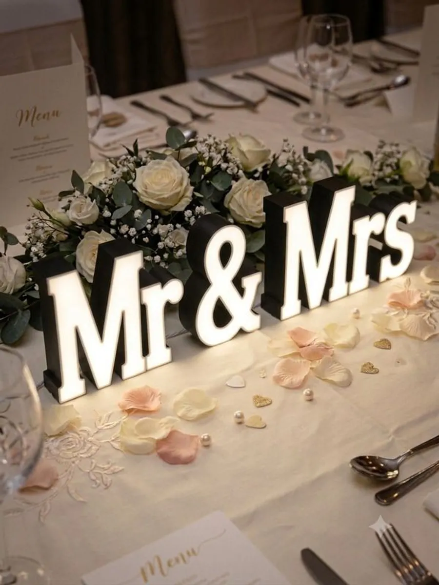 Wedding decor light up personalised letters - Image 1