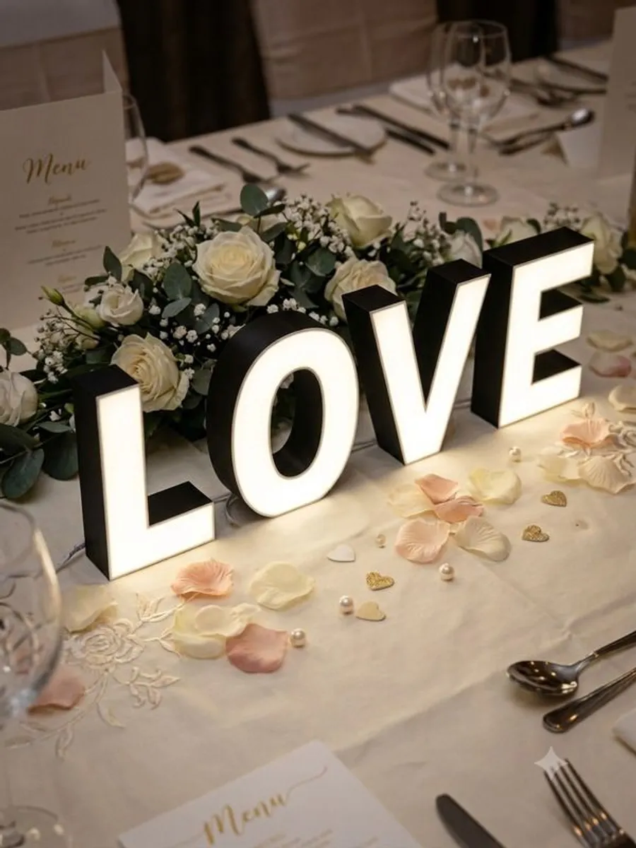 Wedding decor light up personalised letters - Image 2