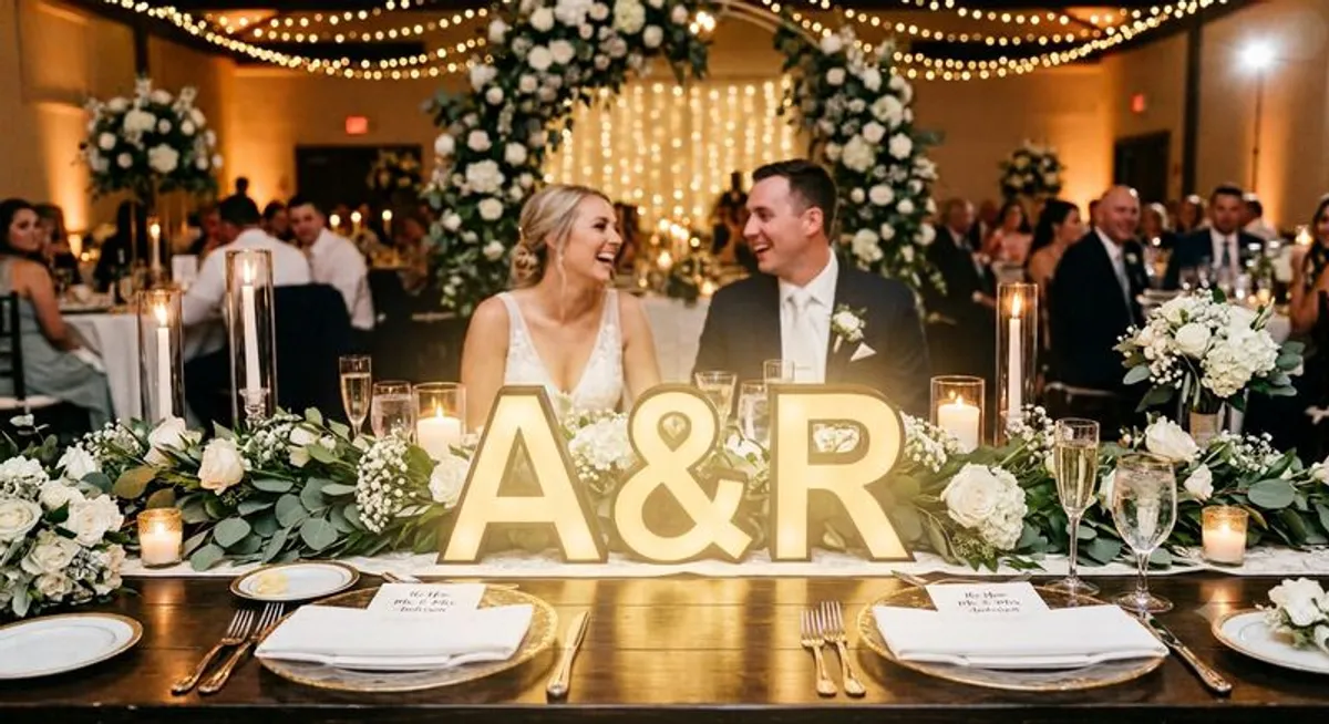 Wedding decor light up personalised letters - Image 3