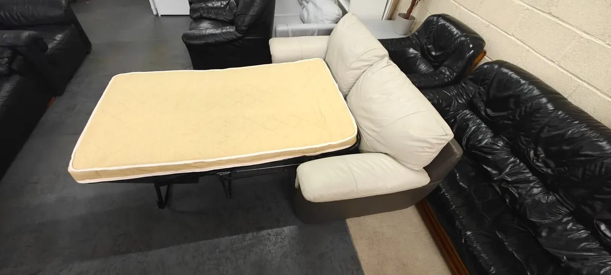 Leather Sofa Bed - Image 4