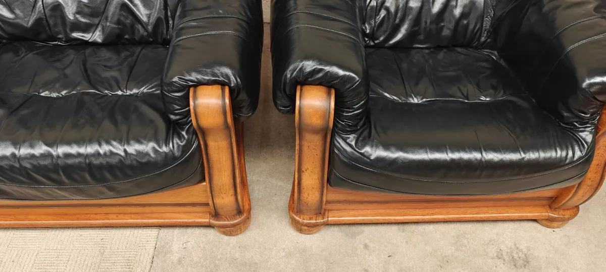 Dutch 3+1+1 Real Leather Suite - Image 2