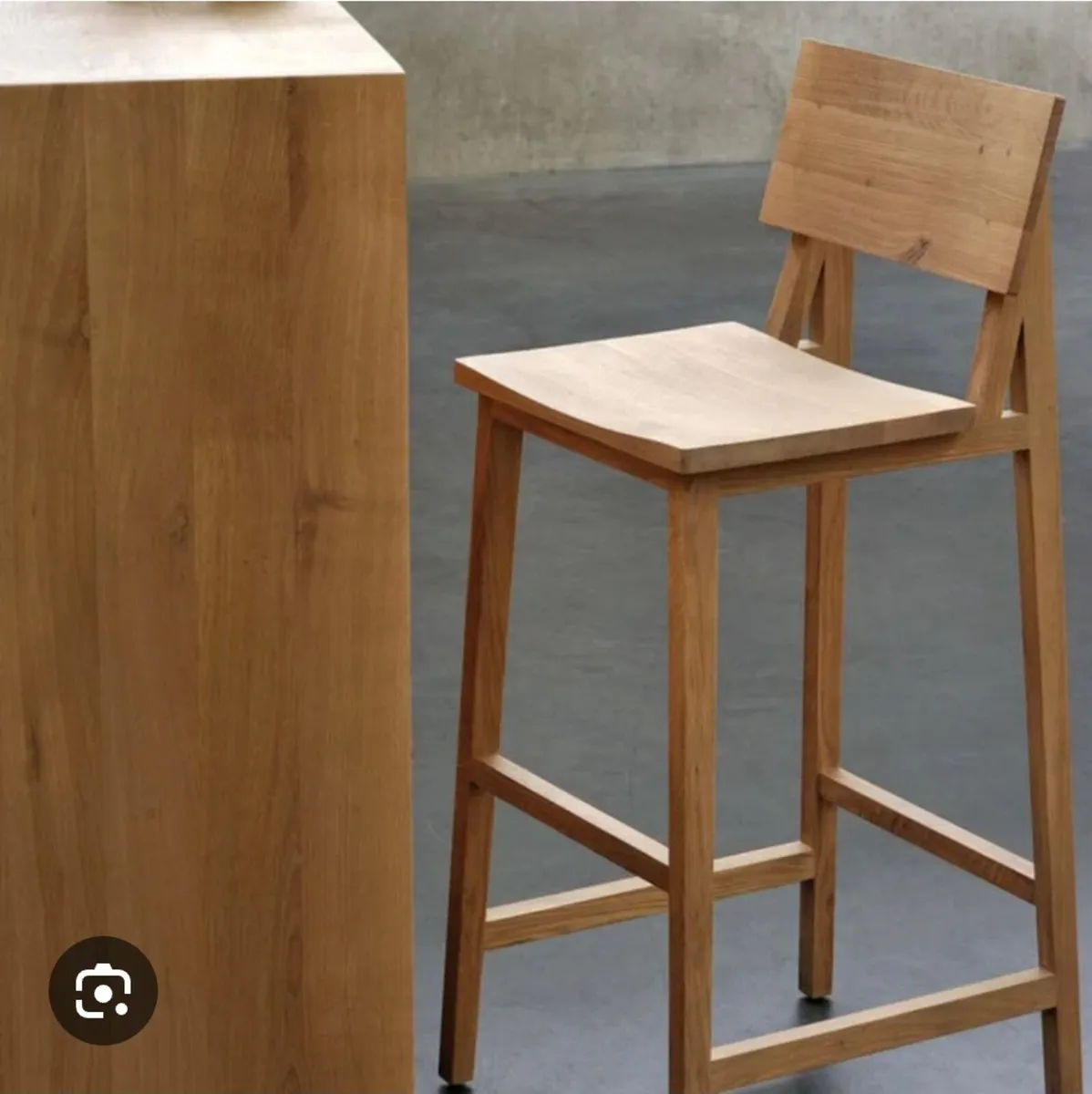 Ethnicraft oak no.3 stool - Image 1