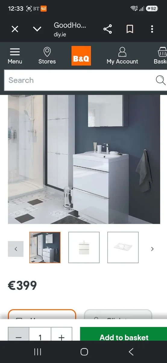 Bathroom vanity units with sink - Image 1