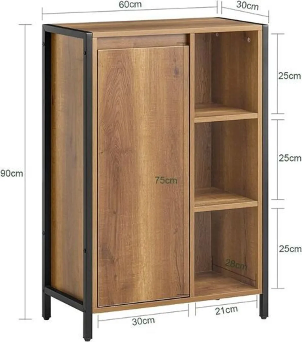 Bathroom Storage Cabinet with Laundry Basket - Mod - Image 3