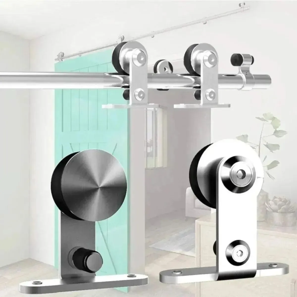 Barn Door Track Kit 167cm 5.5FT Sliding Rail - Image 3