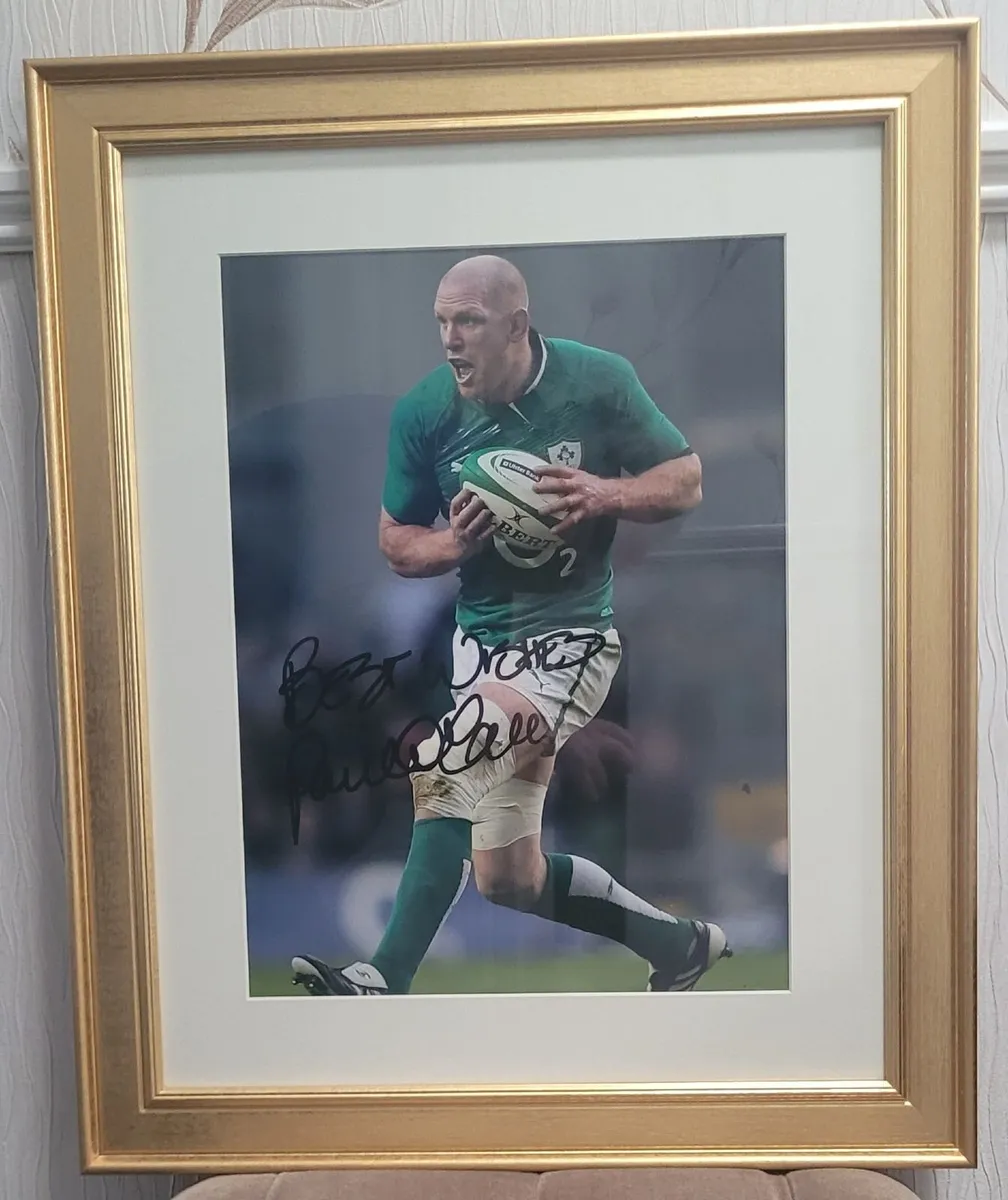 Paul O Connell Signed Framed Picture - Image 1