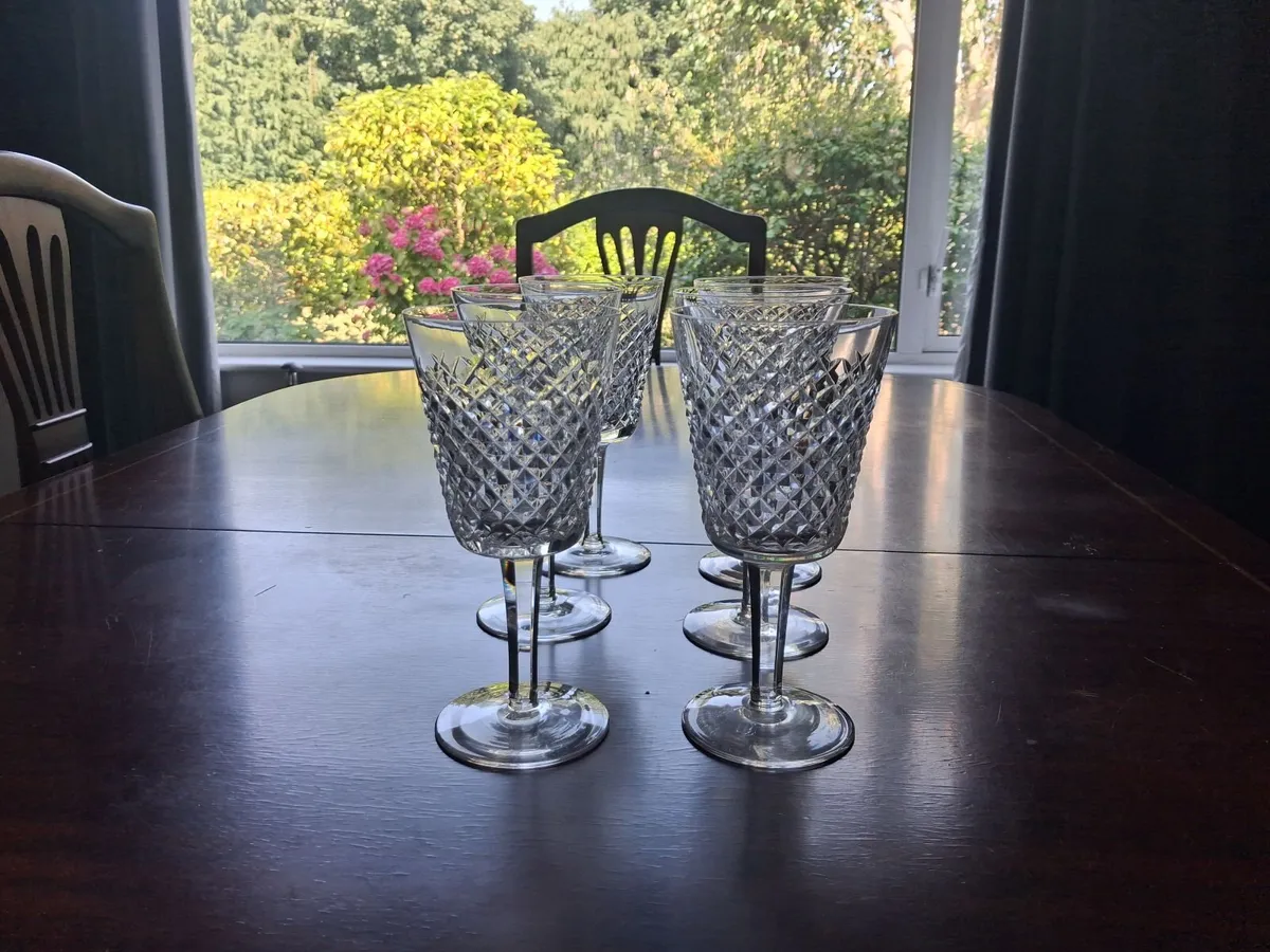 Waterford Crystal Wine Glasses – Set of 6 - Image 1