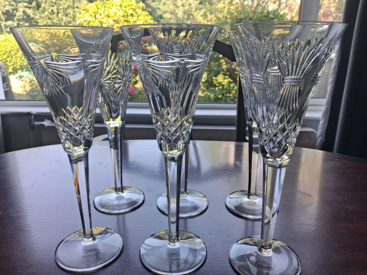 Elegant Waterford Crystal Wine Glasses (Set of 6) - Image 4