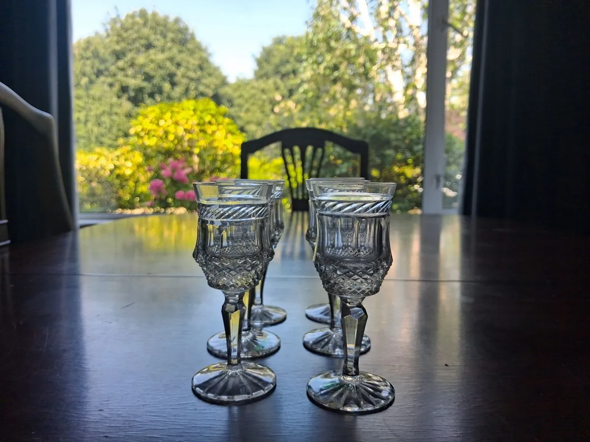 Set of 6 Galway Irish Crystal Sherry Glasses - Image 1