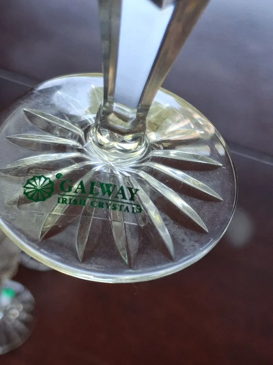 Set of 6 Galway Irish Crystal Sherry Glasses - Image 2