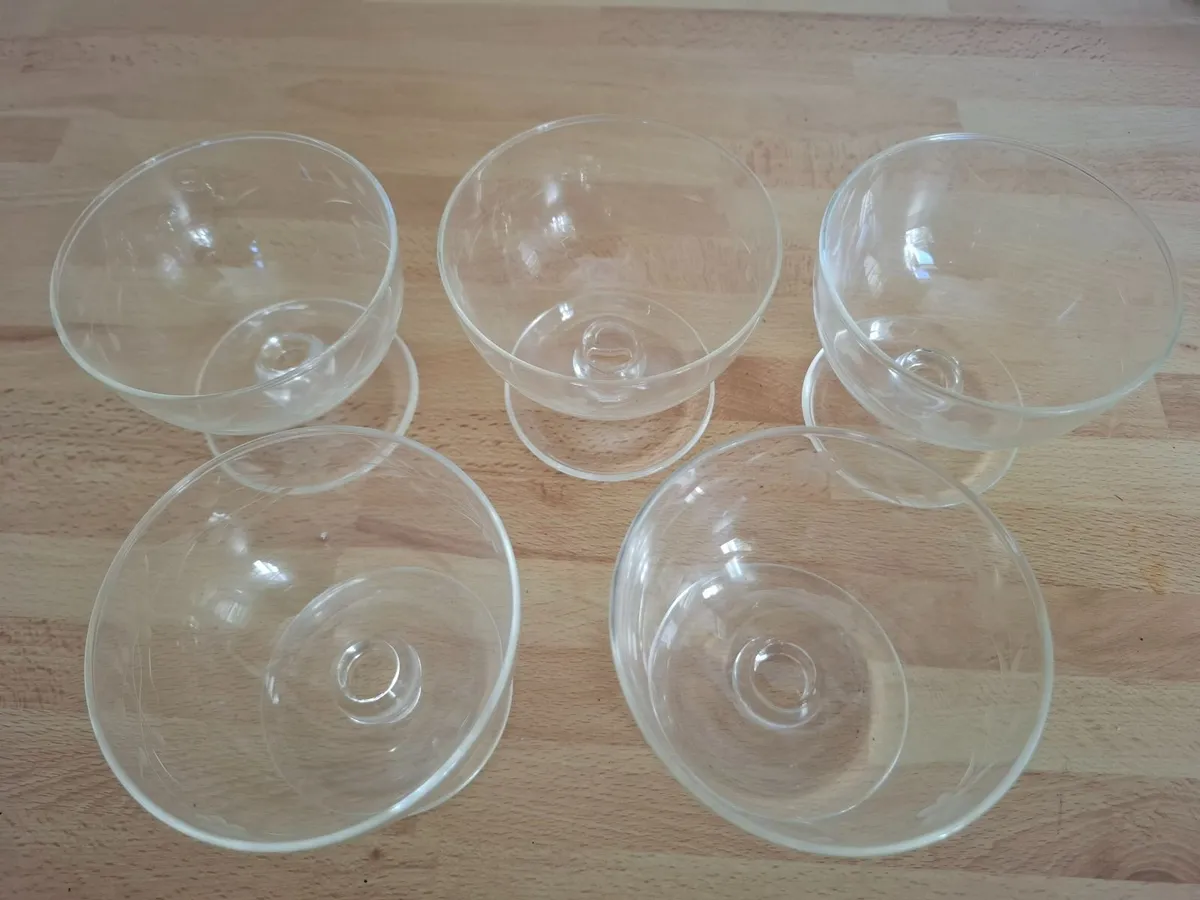 Glass desert glasses - set of 5 - Image 2