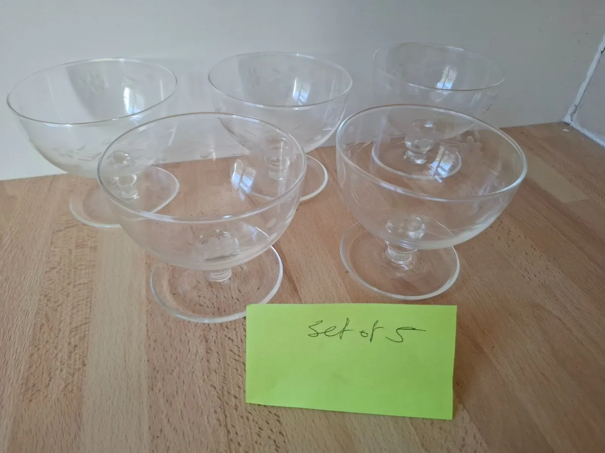 Glass desert glasses - set of 5 - Image 1