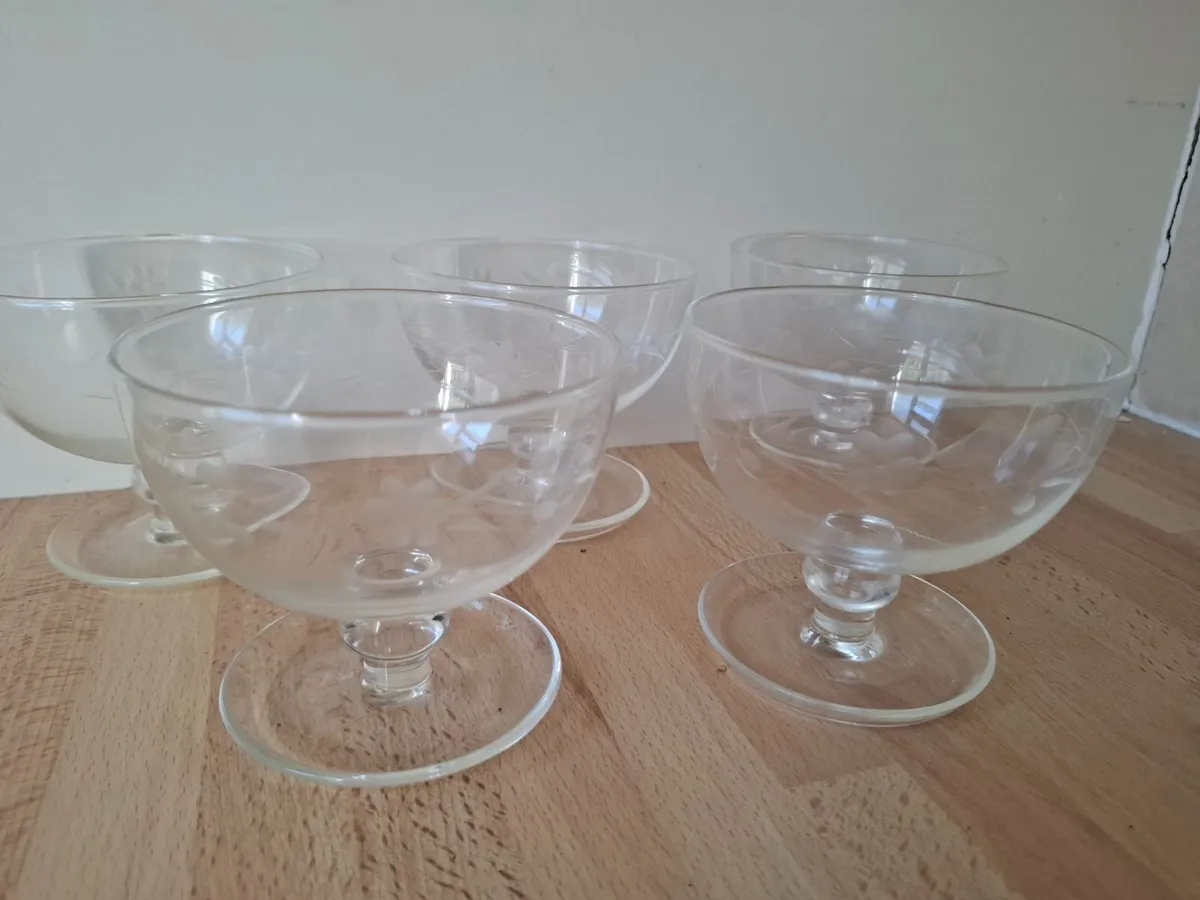 Glass desert glasses - set of 5 - Image 3