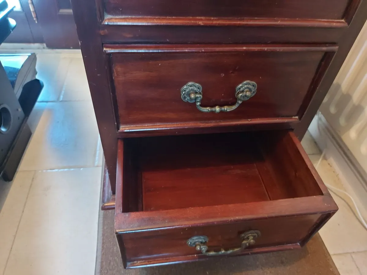 2 Matching Mahogany style Lockers with 3 Drawers - Image 4