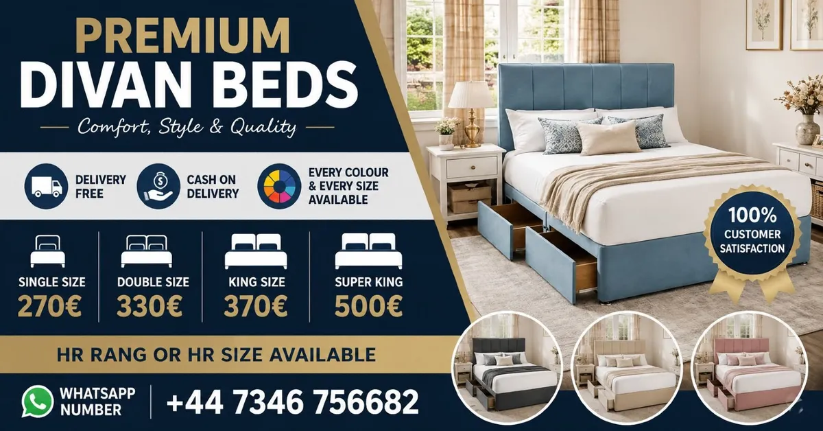 Modern Divan Beds with Storage Drawers - Image 1