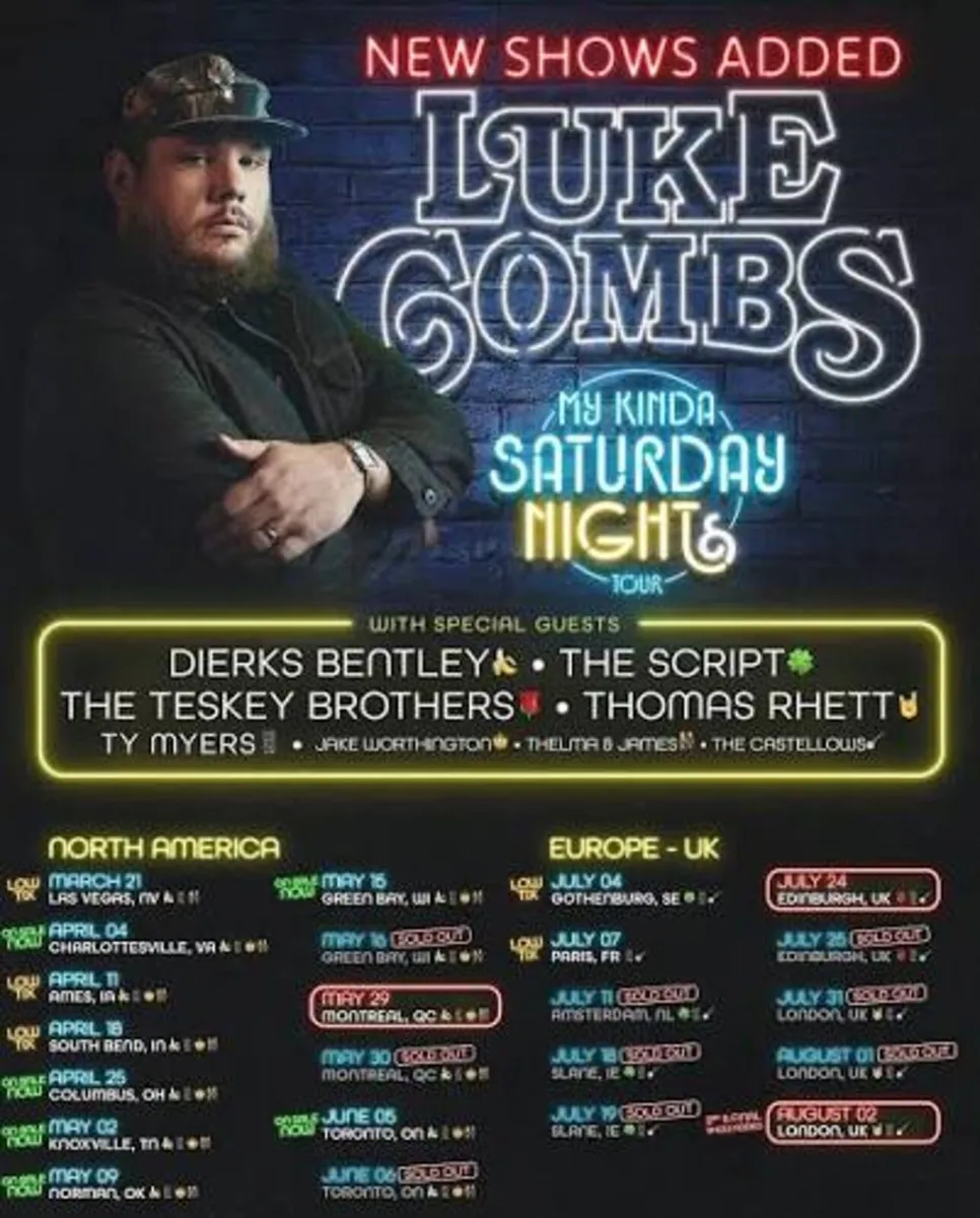 Luke combs tickets x2