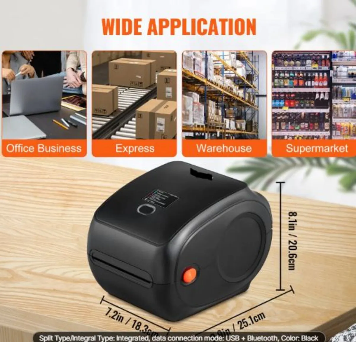 Thermal Label Printer, 300DPI for 4x6 Mailing Pack - Image 4