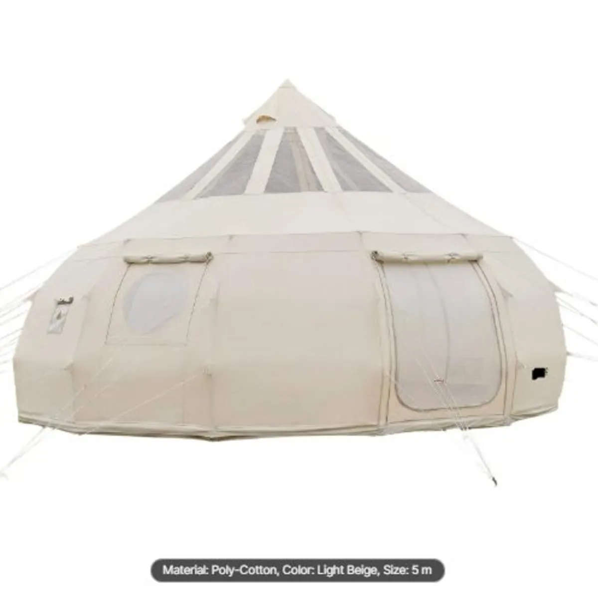 Canvas Bell Tent, 4 Seasons 5 m Yurt Tent for Camp - Image 4