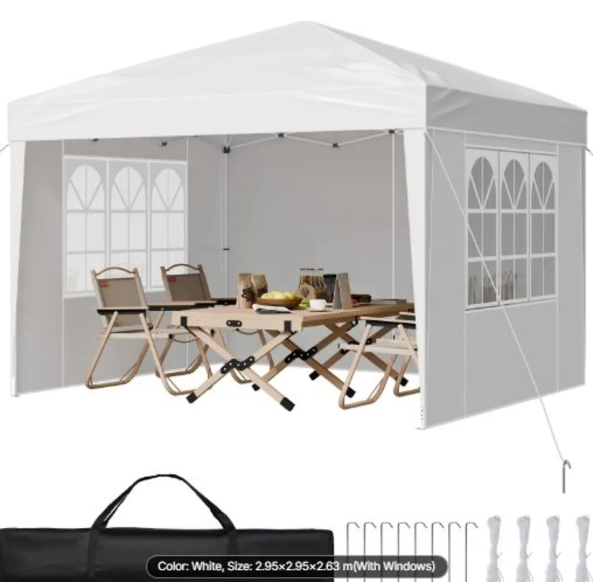 Pop Up Canopy,2.95 x2.95 m Instant Canopy Portable - Image 1
