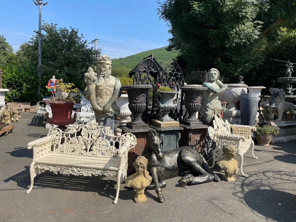Heavey cast iron dog bench