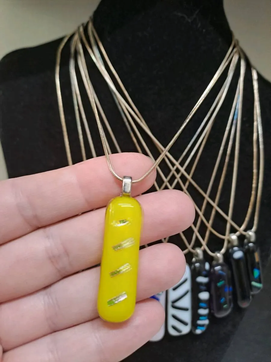 Handmade Fused Glass Pendant Necklace Collection - Image 2