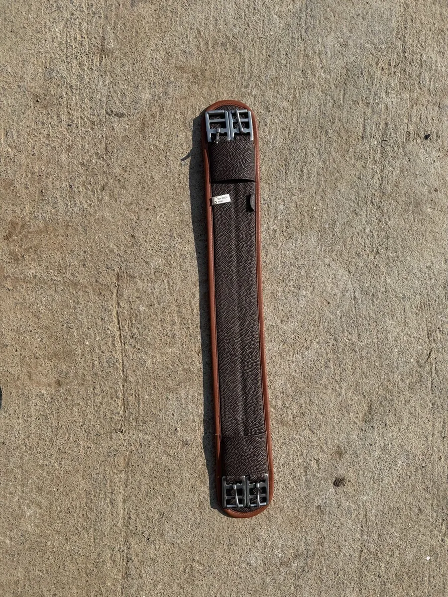 Long saddle leather straps girth - Image 1