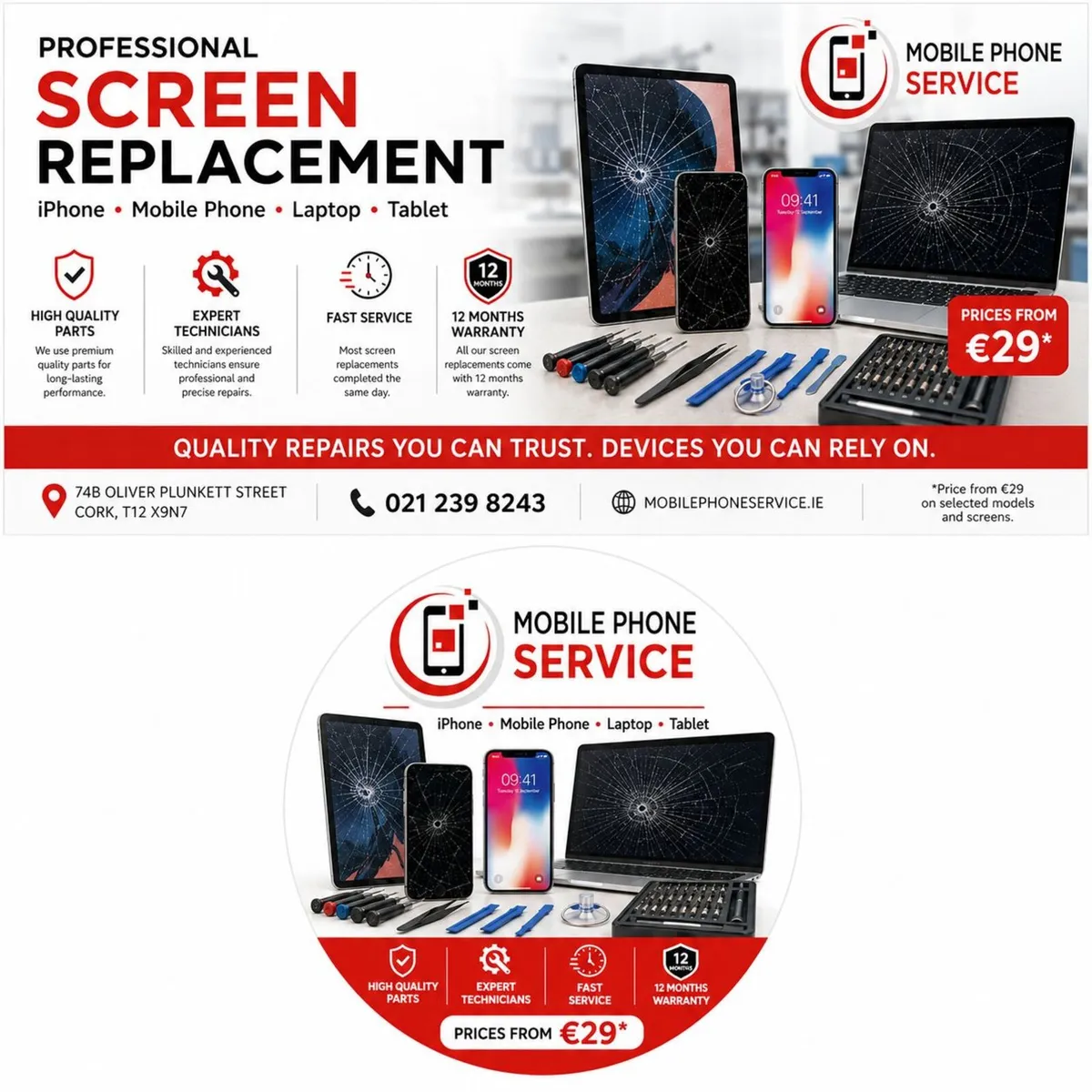 Professional Phone, Tablet & Laptop Screen Repairs