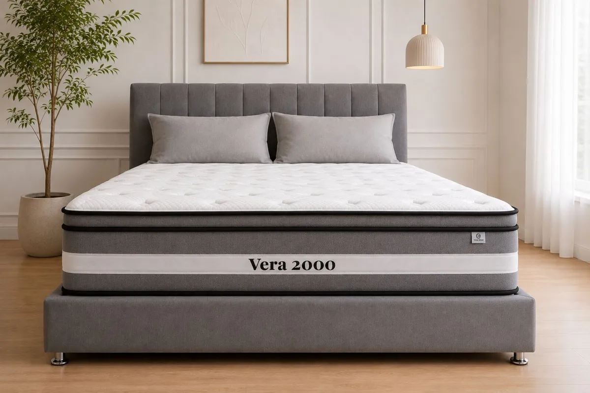 New 12 Inch Vera Pillowtop Pocket Spring Mattress - Image 1