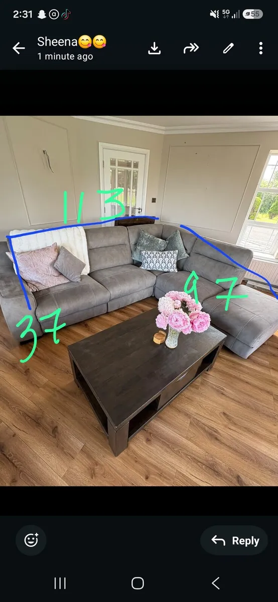 Corner couch & single chair - Image 3