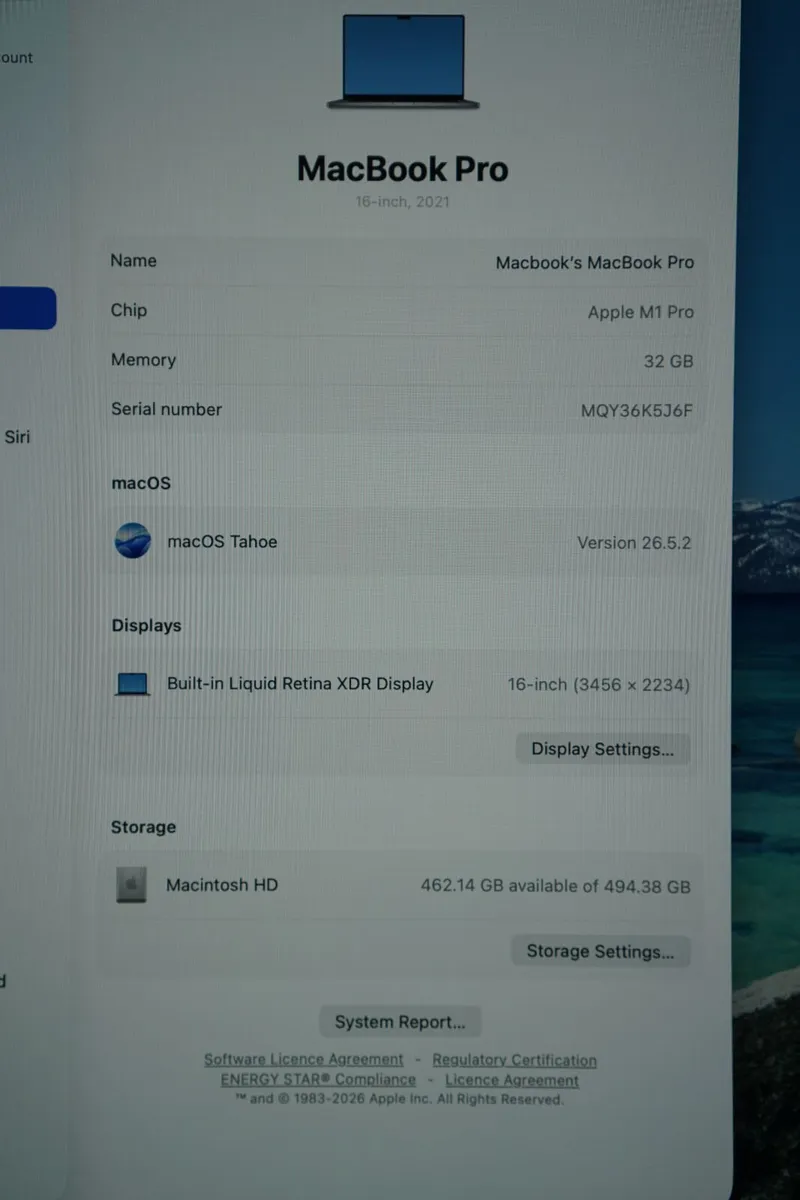 macbookMacBook Pro 16" 32GB | 2021 | M1 Pro | 512G - Image 2