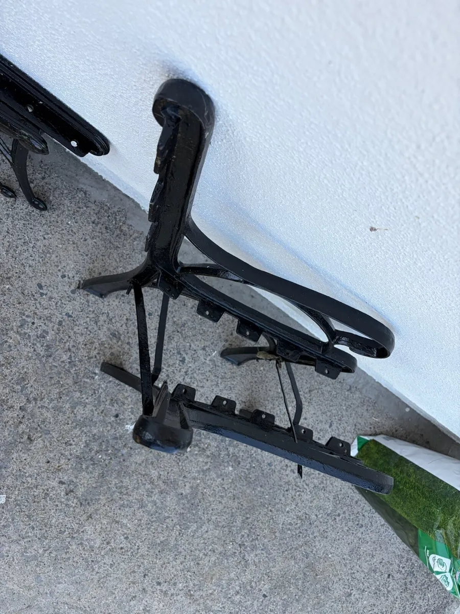 cast iron bench ends x2 - Image 4