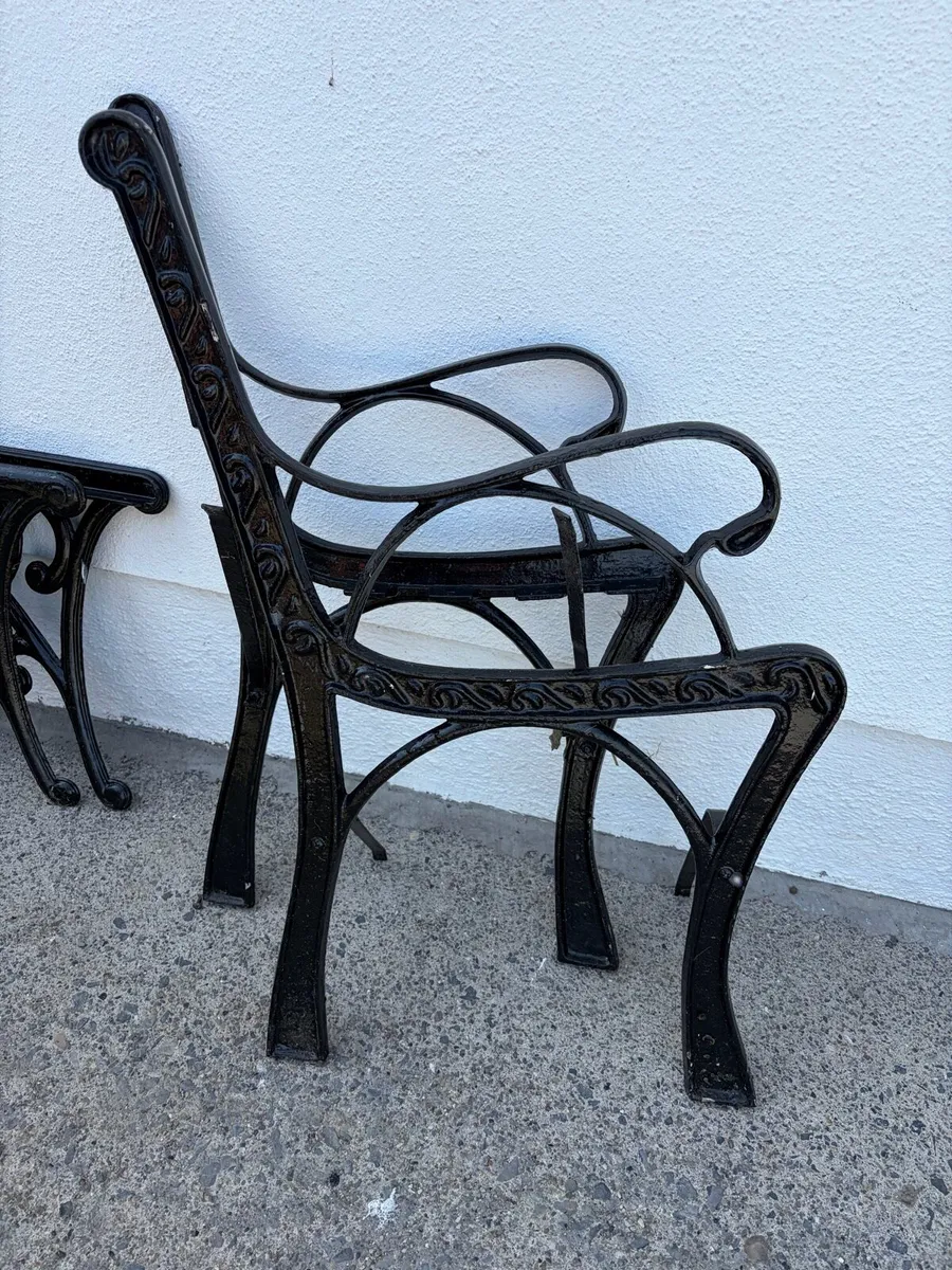 cast iron bench ends x2 - Image 2