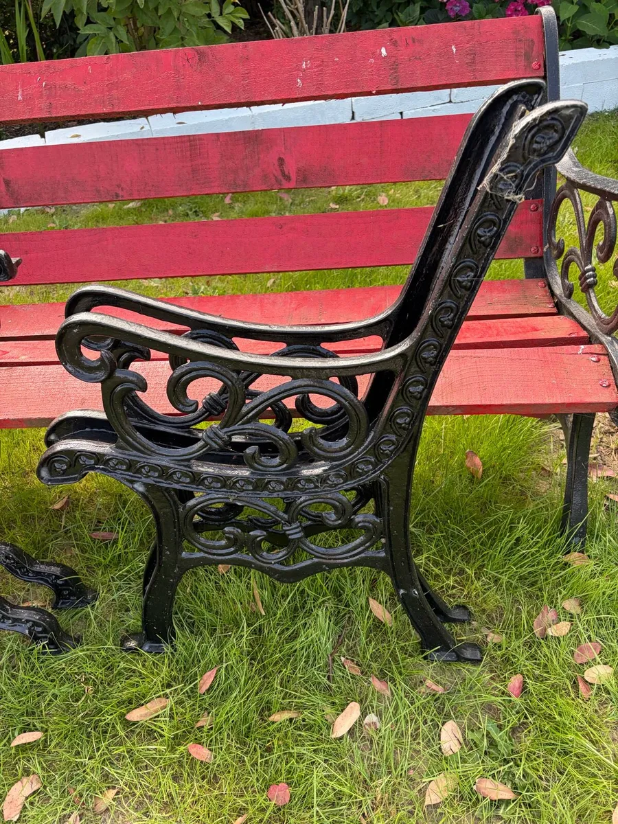 cast iron bench and table SET - Image 4