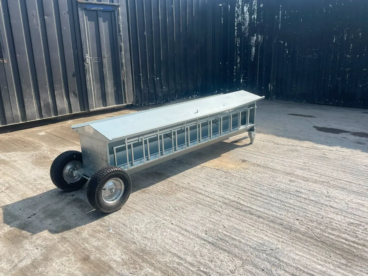 Mobile Sheep/Cattle Feed Trough – Galvanised - Image 1