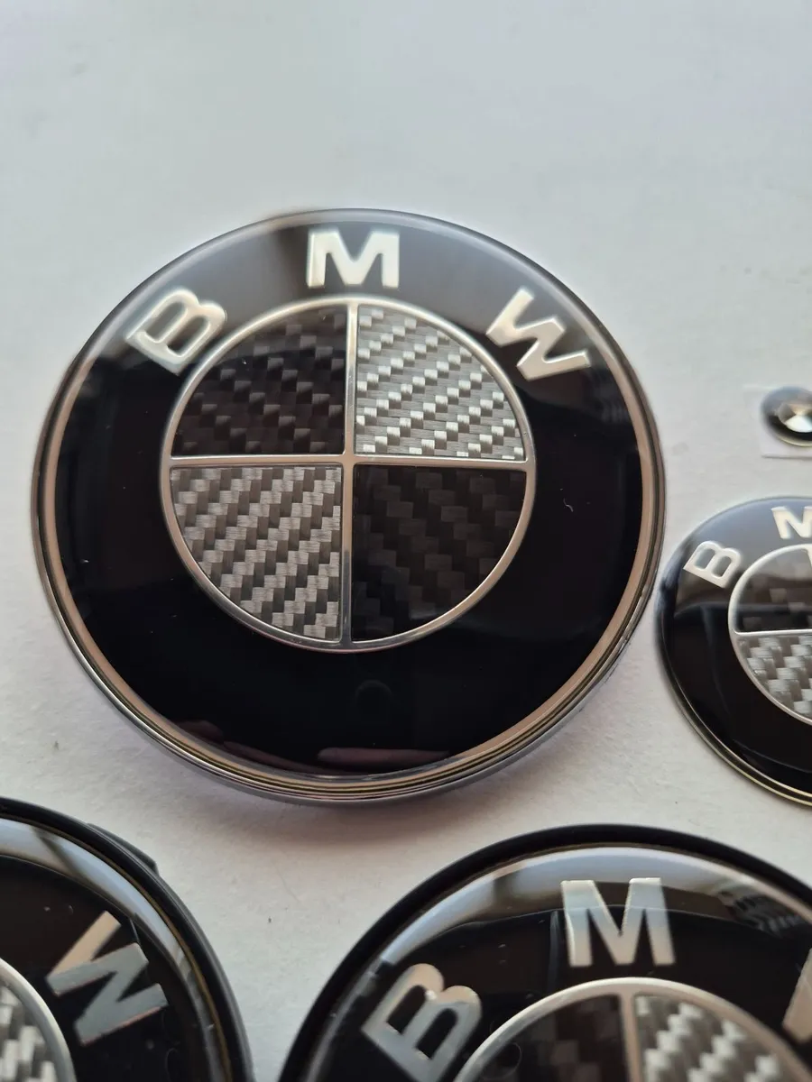 Set of Carbon fiber BMW caps/badges - FREE POST - Image 2