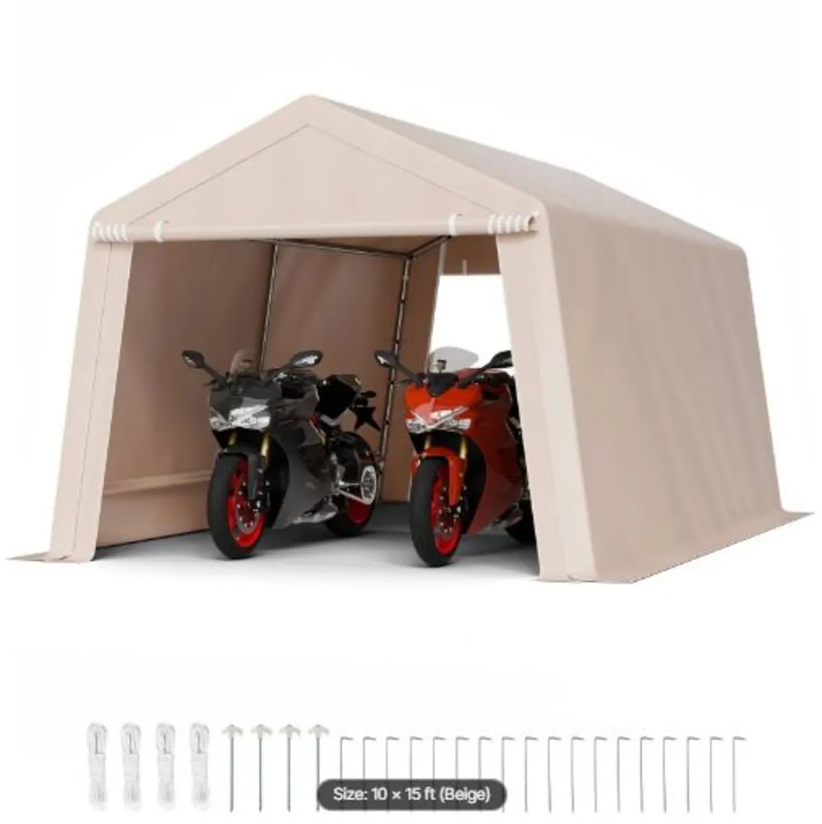 Outdoor Storage Shed, 10 x 15 ft Portable Storage - Image 1