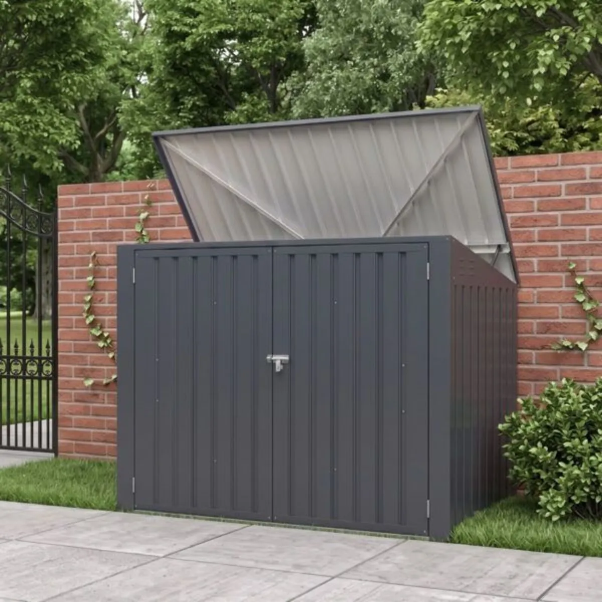 Metal Wheelie Bin Storage – 3 Bay - Image 1