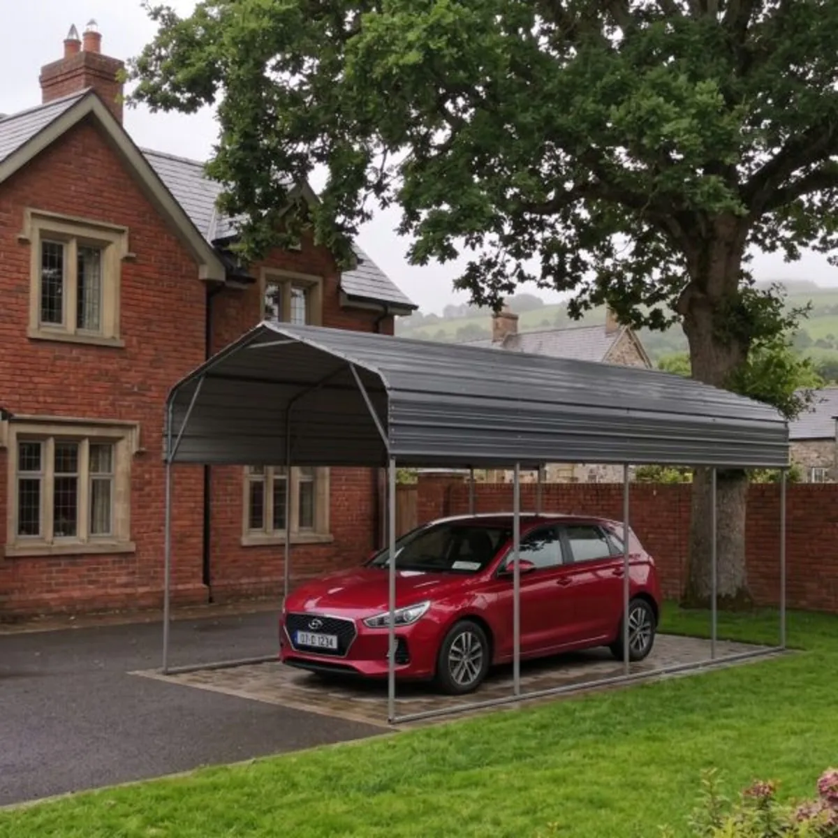 11x19ft Large Metal Parking Shed & Garage - Image 1