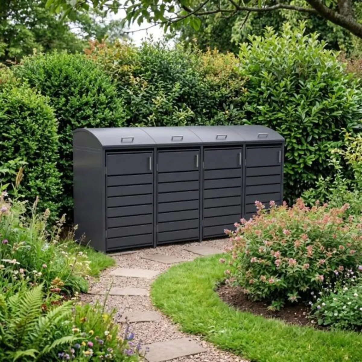 Extra Large 4-Bay Premium Curved Crescent Bin - Image 1