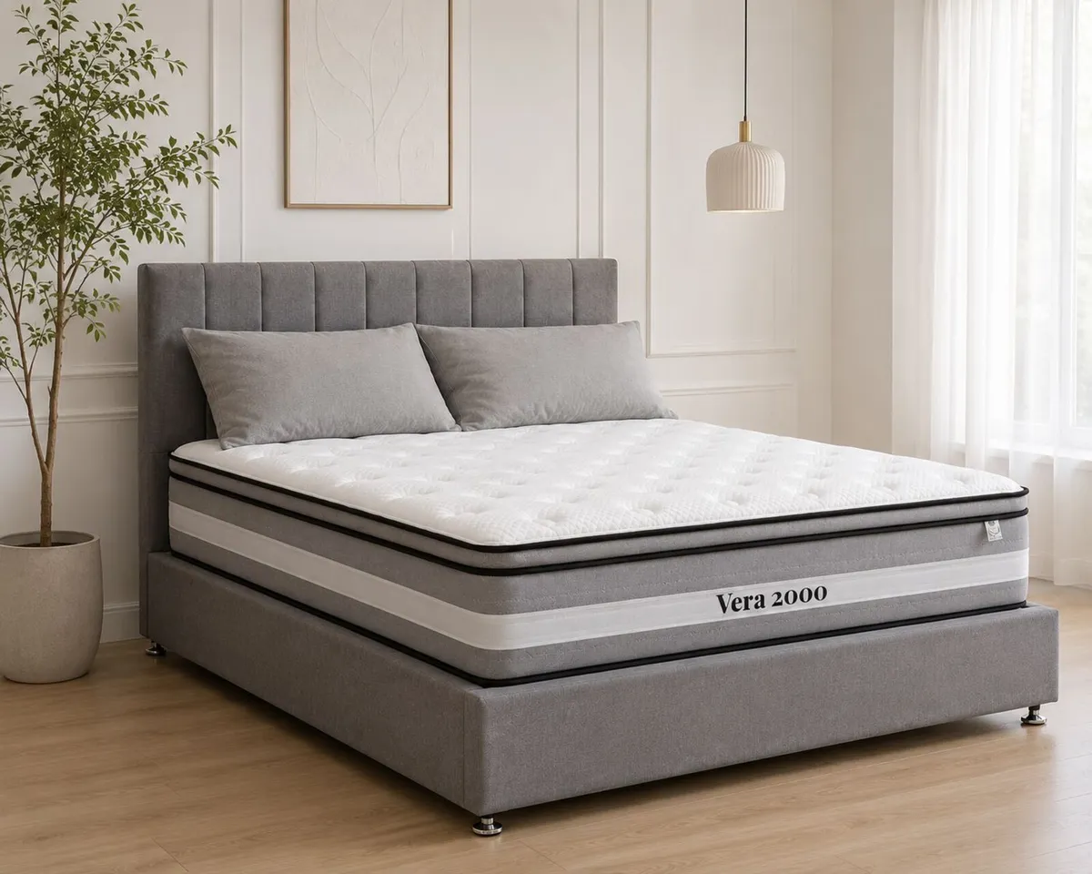 New 12 Inch Vera Pillowtop Pocket Spring Mattress - Image 1
