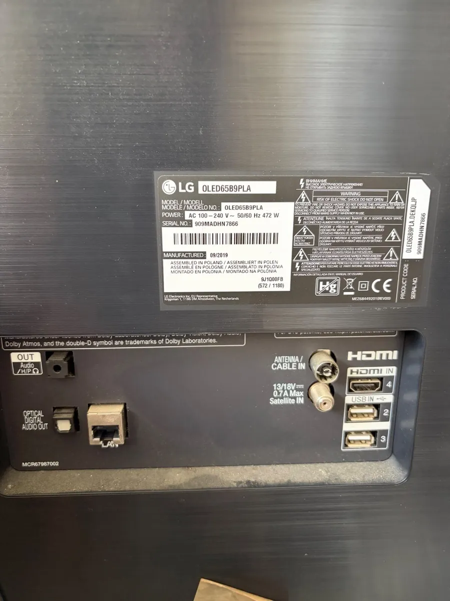 LG OLED65B9PLA 65” 4K OLED Smart TV - Image 3